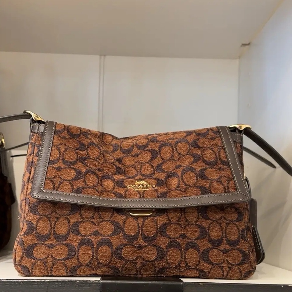 Coach Etta Flap Bag In Signature Chenille🎀